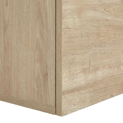 Beige Wall-Mounted TV Stand for Up to 80 Inch Televisions with Engineered Wood
