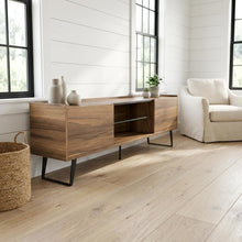 Walnut TV Stand for 65-80 Inch TVs with Engineered Wood Finish Durable Storage