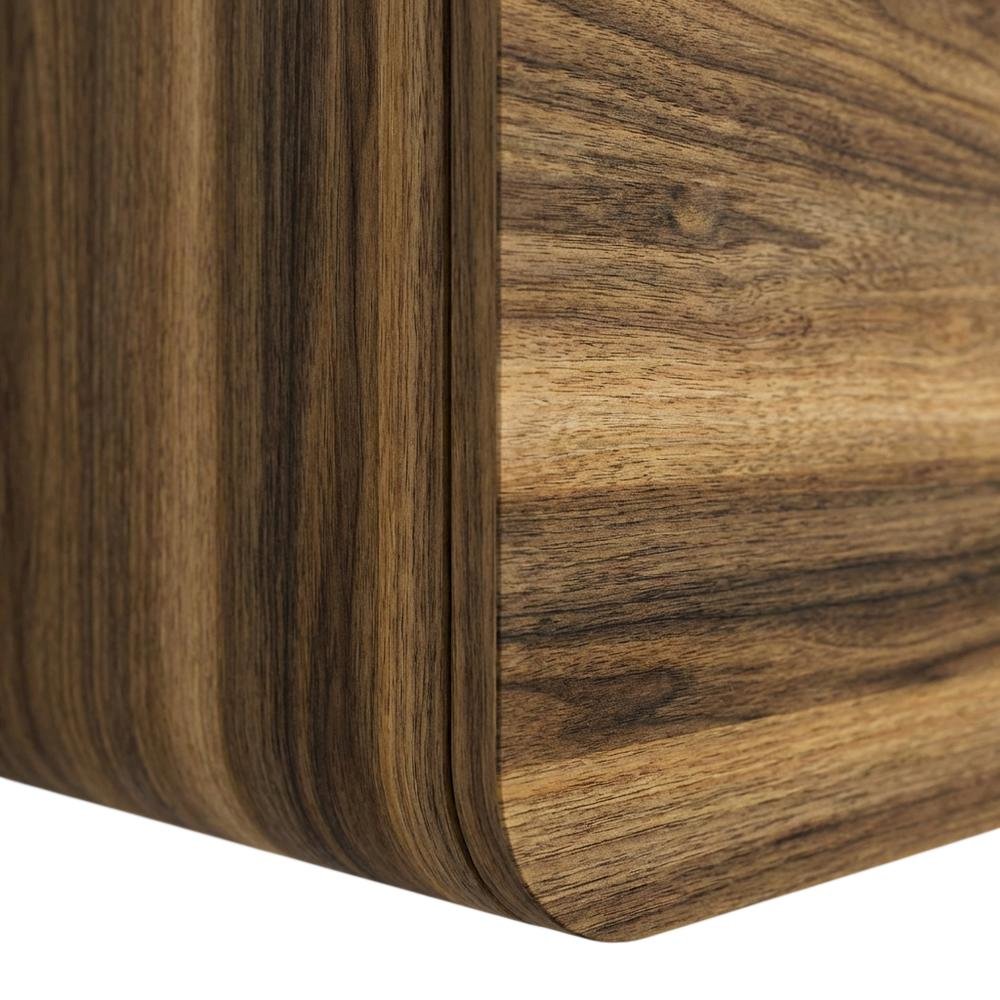Walnut Wall Mount TV Stand for Up to 80 Inch Screens and Indoor Use
