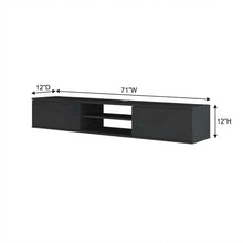 Gray Floating TV Stand with Wall Mounting and Spacious Storage