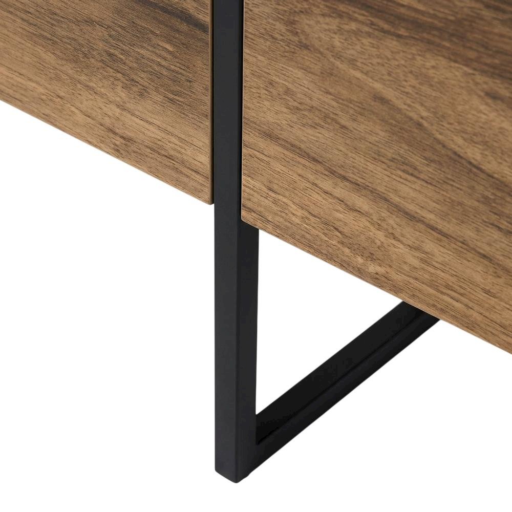 Walnut Modern TV Stand and Media Console with Engineered Wood Finish