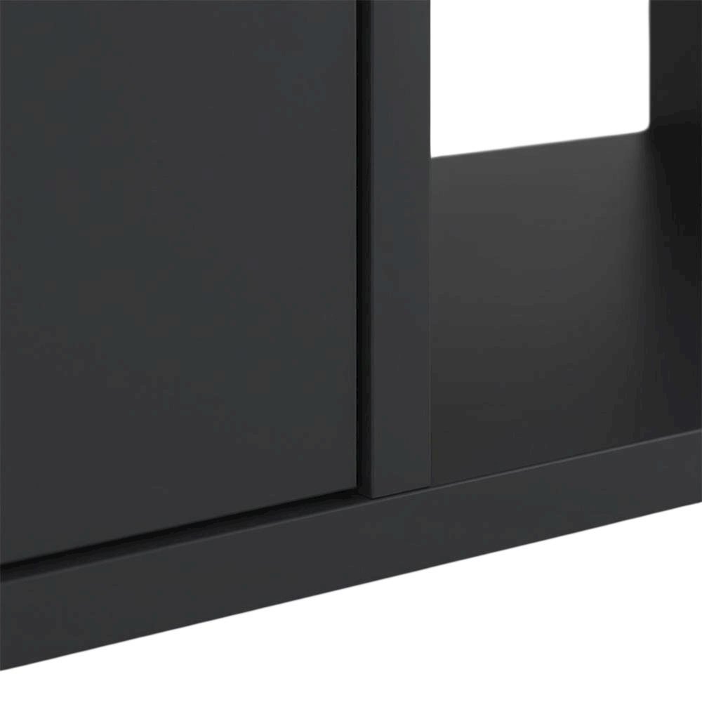 Gray Floating TV Stand with Wall Mounting and Spacious Storage