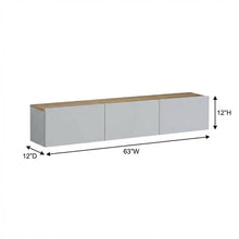 Wall-Mounted TV Stand for Up to 75 Inch Displays in White and Sapphire Oak**