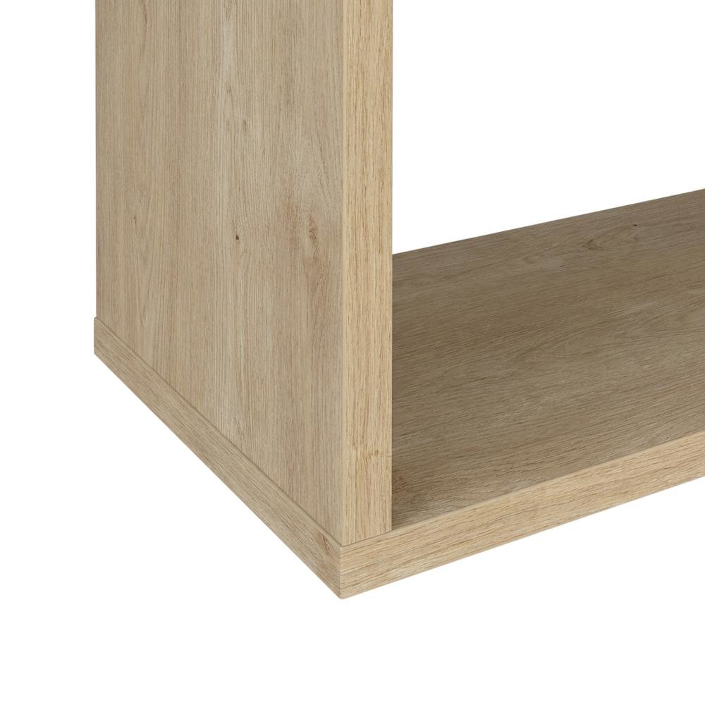 Modern Oak Wall-Mounted TV Stand for 75 Inch Flat Screen with Engineered Wood