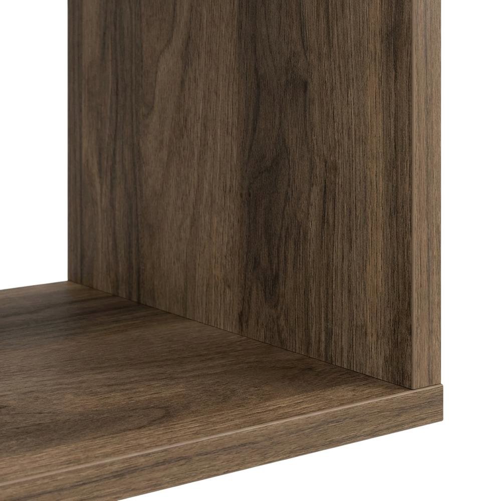 Brown Floating TV Stand with Wall Mount and Modern Storage Design