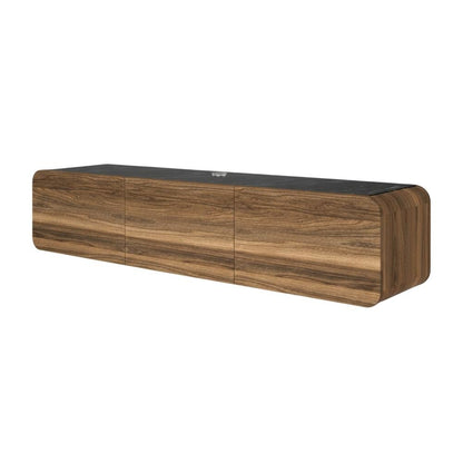 Walnut Wall Mount TV Stand for Up to 80 Inch Screens and Indoor Use