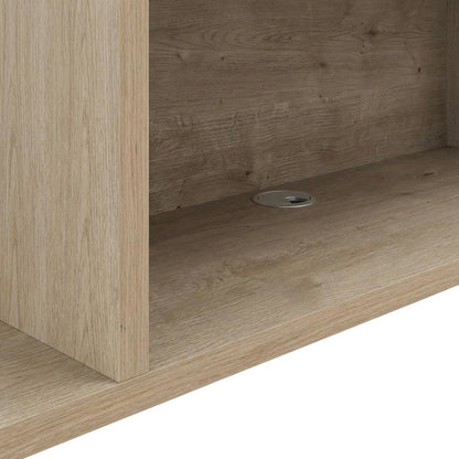 Beige Wall Mount TV Stand for 65 Inch Screens with Engineered Wood Shelf