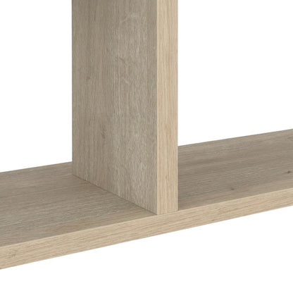 Oak floating TV stand with 2 shelves for modern living spaces