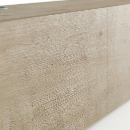 Modern Brown Floating TV Stand Wall Mounted for 80 Inch TVs with Wooden Veneers