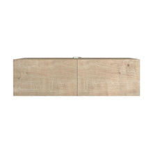 Oak floating TV stand, 2 doors, engineered wood, 36-inch width, modern design