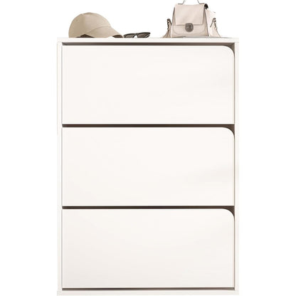 Floating Shoe Cabinet - Space Saver Shoe Rack for Entryway with 3 Flip Drawers
