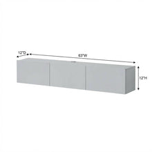 White Floating TV Stand for 75 Inch Screens with Solid Wood and Veneer Finish
