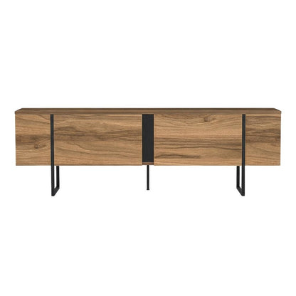 Walnut Modern TV Stand and Media Console with Engineered Wood Finish