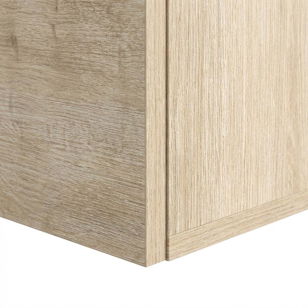 Oak Floating TV Stand with 1 Door and Modern Design for Living Room