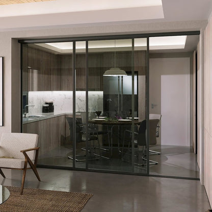 Glass Room Divider Panel and Partition Wall