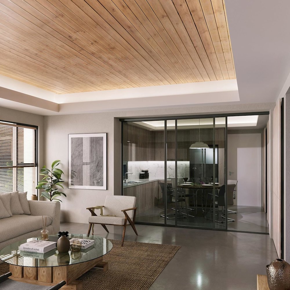 Glass Room Divider Panel and Partition Wall