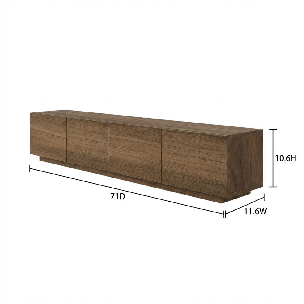 Wall Mounted Floating TV Stand for 75 Inch TV in Sleek Finish