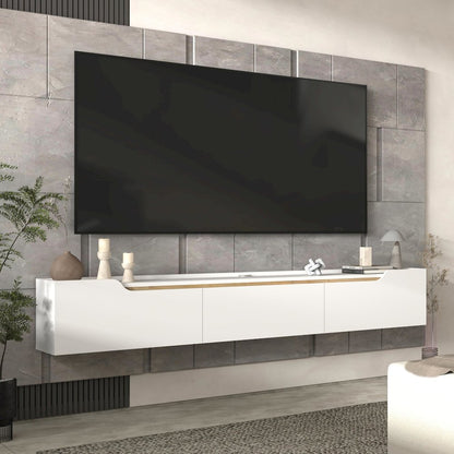Floating TV Stand for Up to 80 Inch TVs – Wall Mounted Entertainment Center