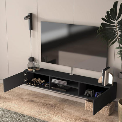 Atelier Mobili Floating TV Stand 70 Inch, Wall Mounted Entertainment Center