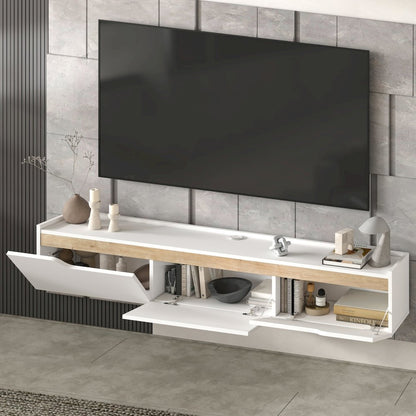 Floating TV Stand for Up to 80 Inch TVs – Wall Mounted Entertainment Center