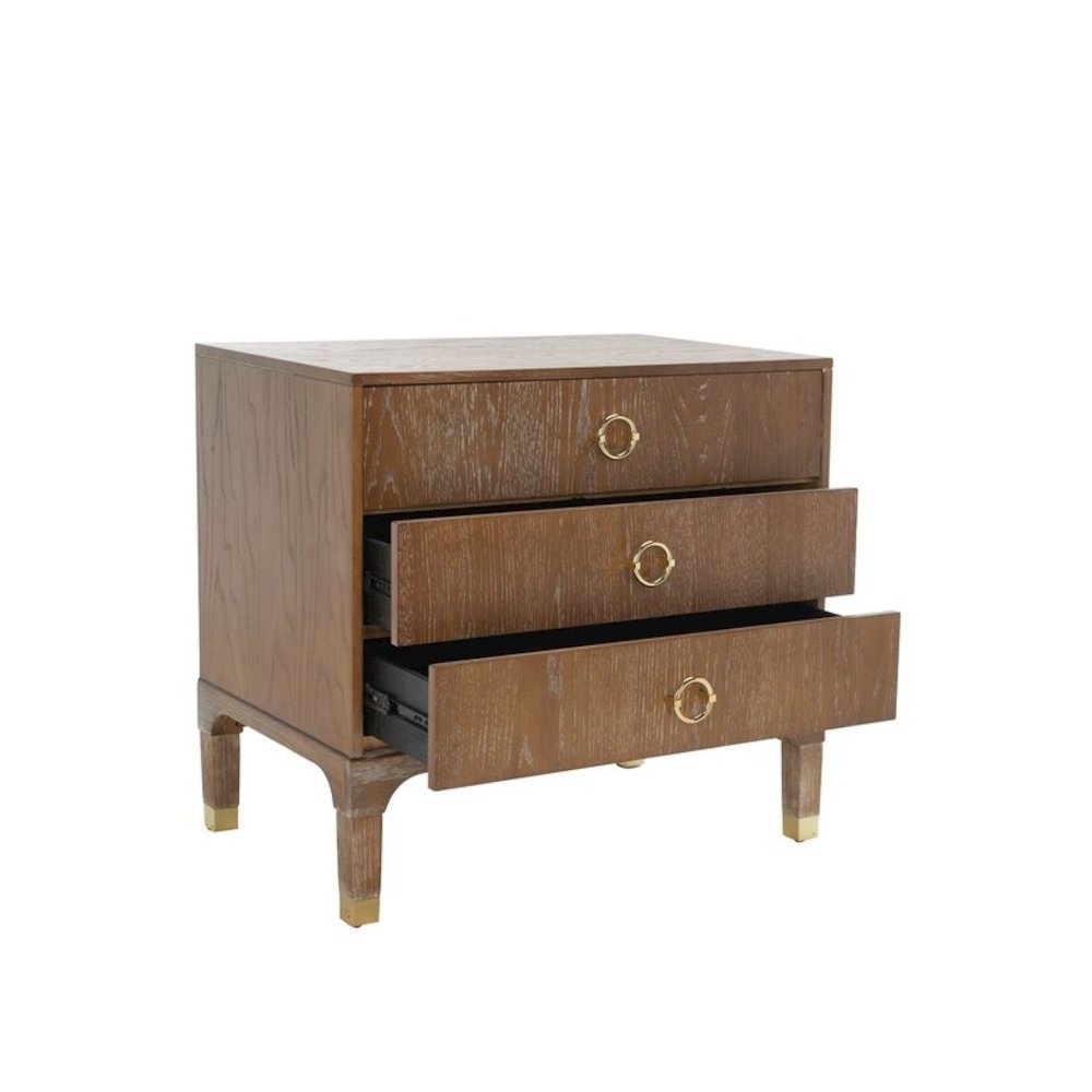 LORNA 3 DRAWER CONTEMPORARY NIGHT STAND, FOX6232D