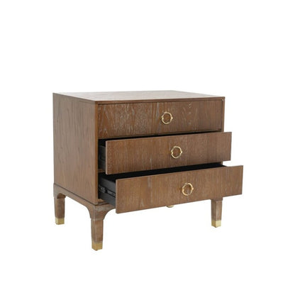 LORNA 3 DRAWER CONTEMPORARY NIGHT STAND, FOX6232D