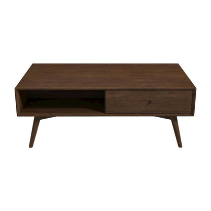 Walnut Coffee Table with Sturdy Frame and Elegant Design for Living Room