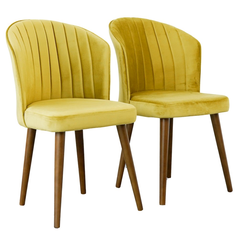 Parsons Gold Velvet Dining Chair - Set of 2