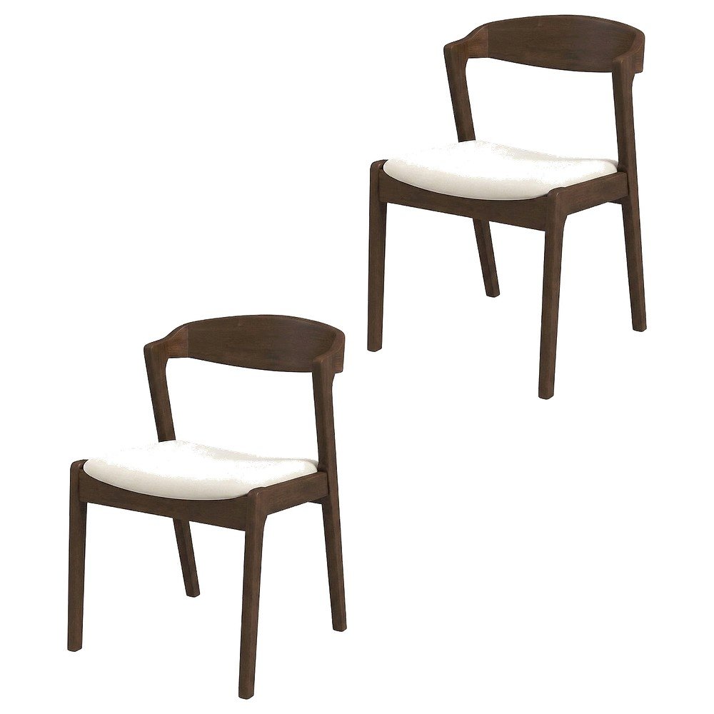 Velvet-Upholstered Solid Wood Dining Chairs, Blue, Dark Yellow, Cream, Set of 2