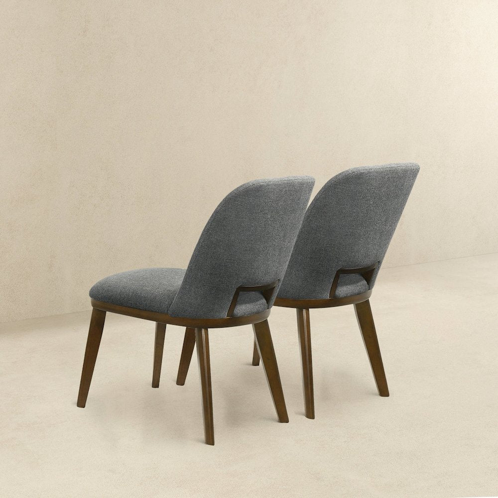 Blaken Dark Grey Fabric Dining Chair (Set Of 2)