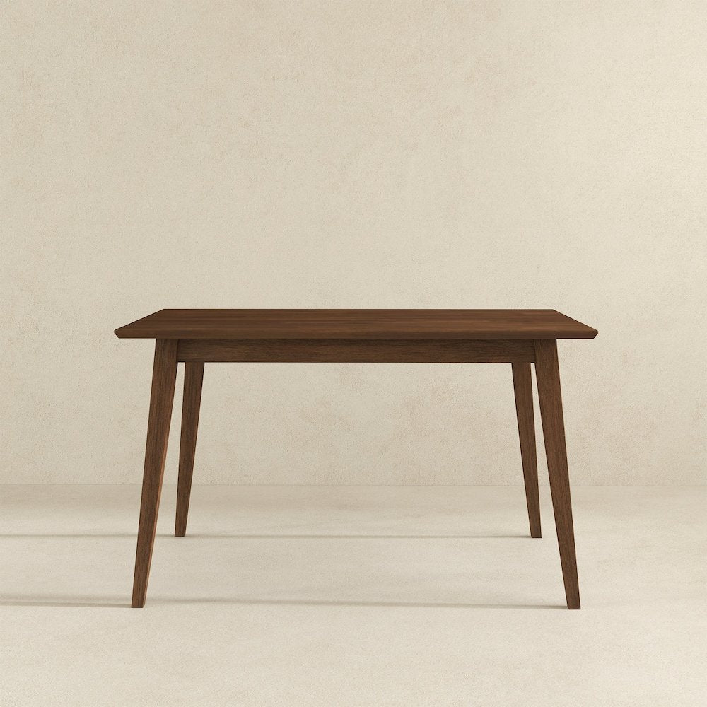 Levi Modern Style Solid Wood Rectangular Walnut Top Dining Table 47"