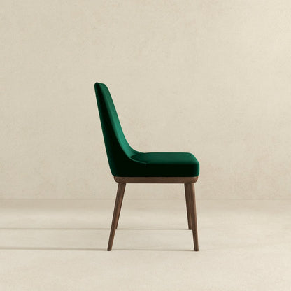 Kate Green Velvet Solid Wood Dining Chair (Set Of 2)