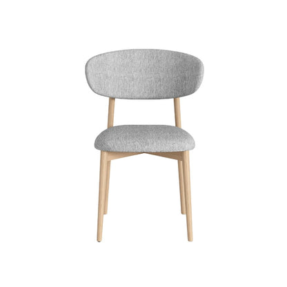 Andrea Set Of 2 Dining Chair In Beige Linen Fabric