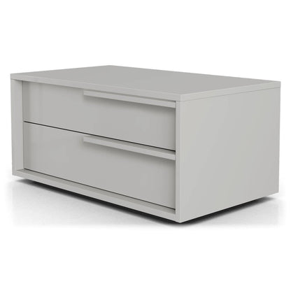 Alessio Set 2 nightstand in taupe high gloss
