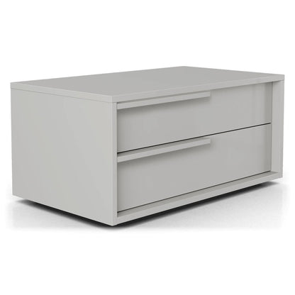 Alessio Set 2 nightstand in taupe high gloss