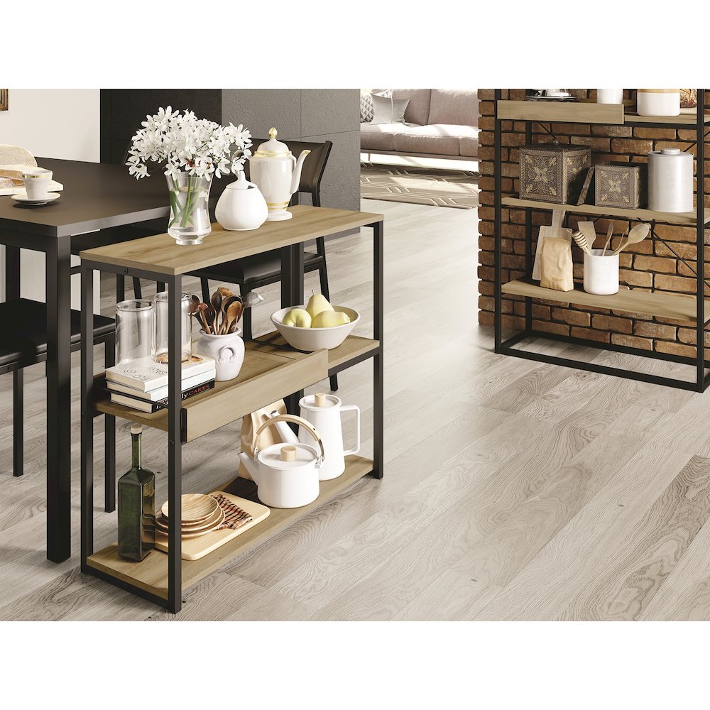 Noa Console Table In Oak Laminate With Storage