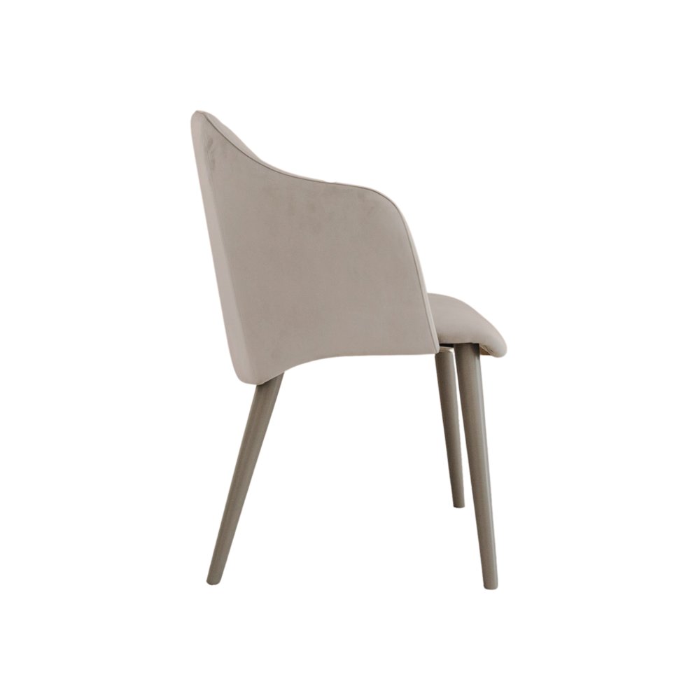 Monroe Set Of 2 Dining Chair In Gray Velvet Fabric
