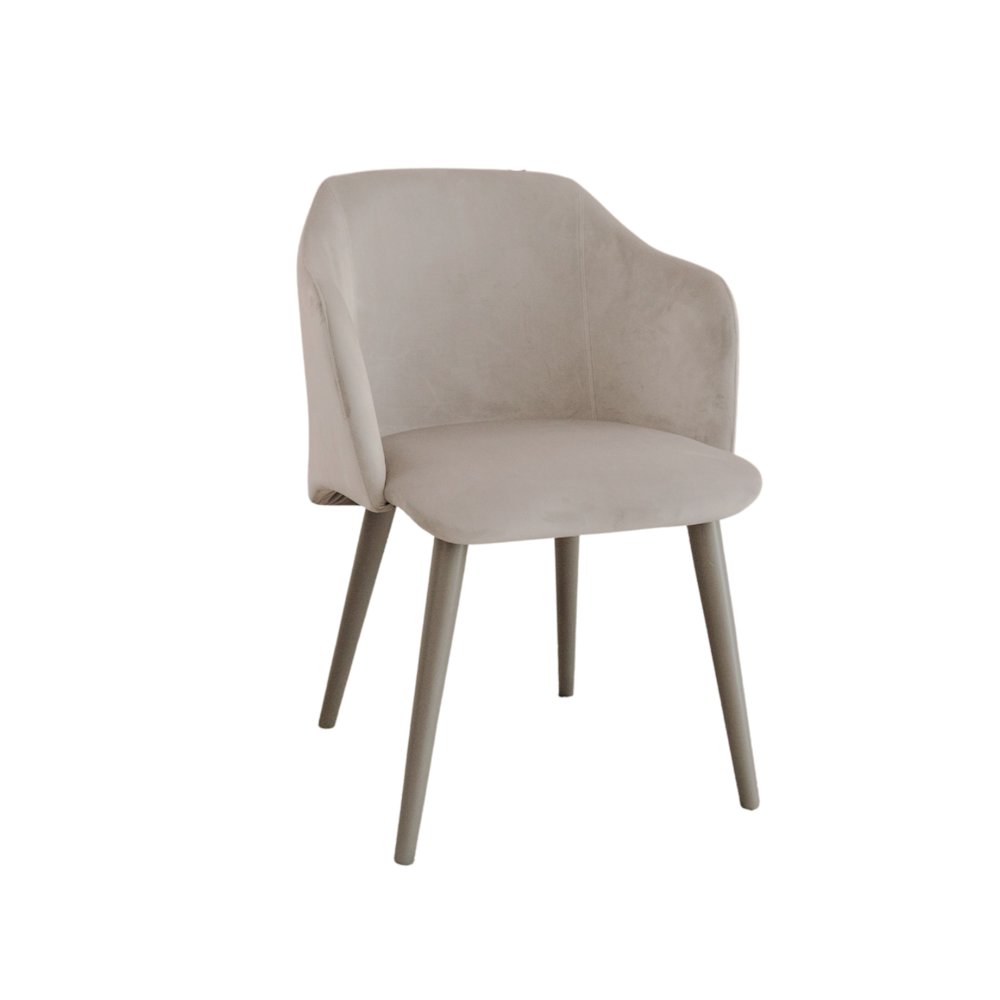 Monroe Set Of 2 Dining Chair In Gray Velvet Fabric