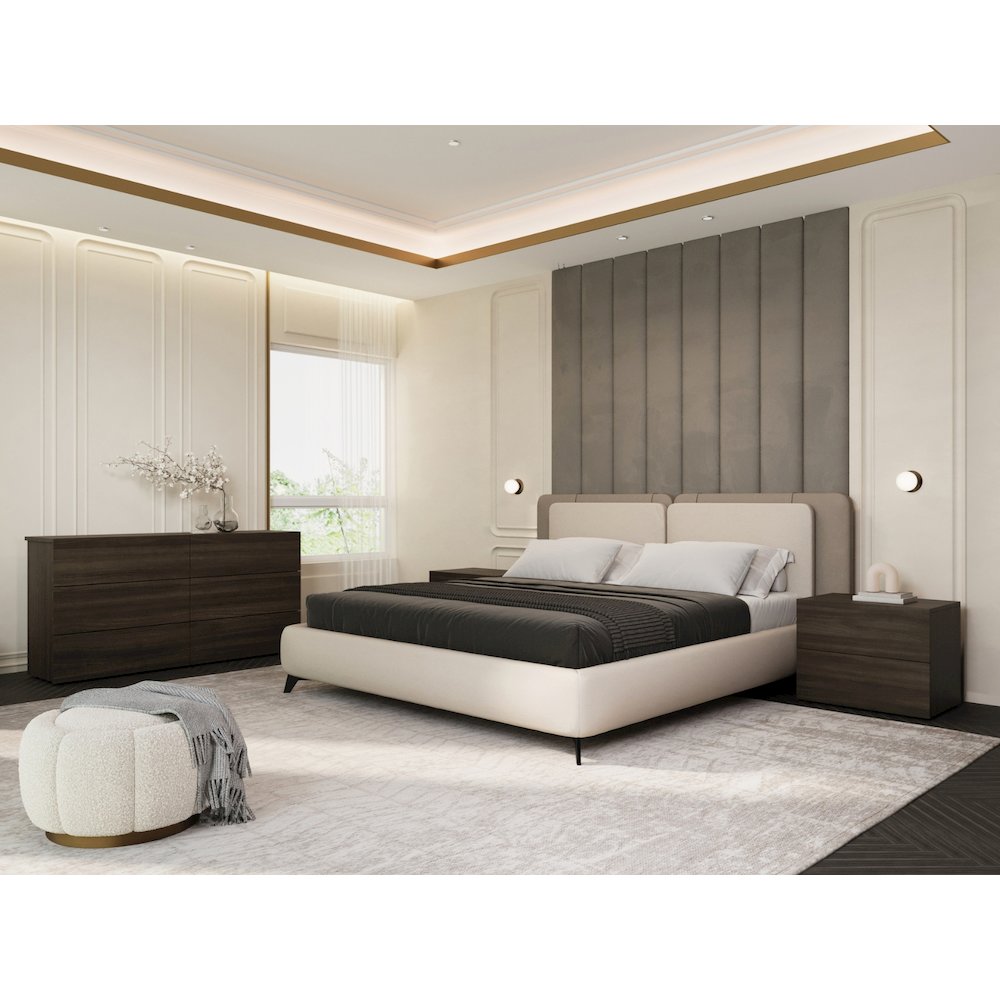 Ayla Nightstand In Dark Oak Melamine