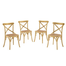 Wooden Dining Side Chairs for Dining Room, Natural, Set of 4