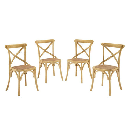 Wooden Dining Side Chairs for Dining Room, Natural, Set of 4