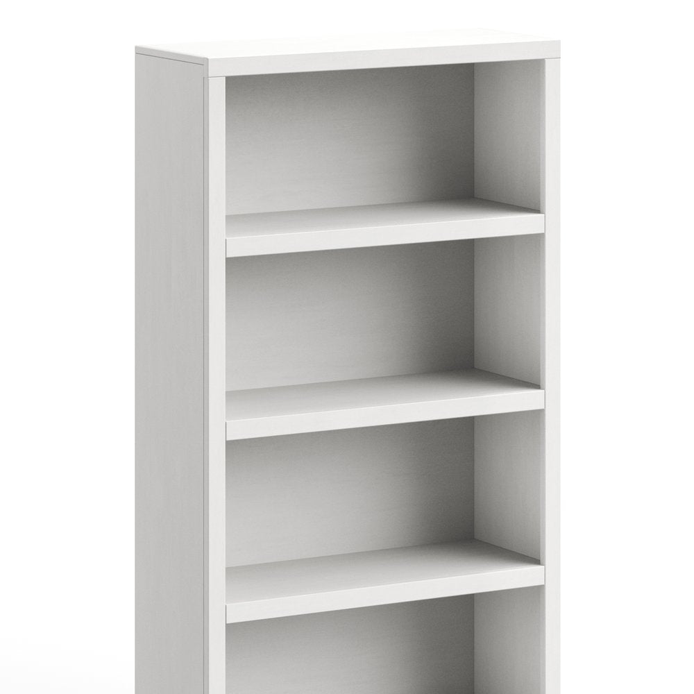 Nora 82 inch High Pier Bookcase, Jasmine White and Barnwood Finish