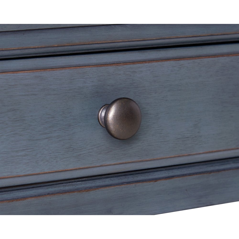 Americana 24 inch End Table, No Assembly Required, Corduroy Blue Finish