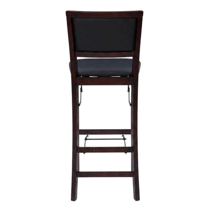 Merlot Bar Stool with Foldable Backrest and Cushioned Seat for Kitchen