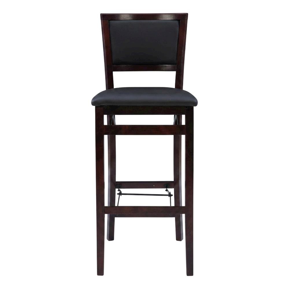 Merlot Bar Stool with Foldable Backrest and Cushioned Seat for Kitchen