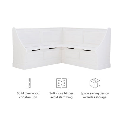 Tobin Corner Breakfast Nook, White