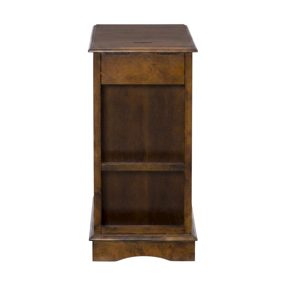 Hazelnut Accent Table with Stylish Surface and Compact Design