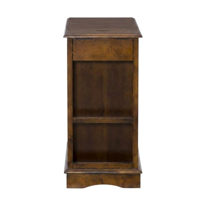 Hazelnut Accent Table with Stylish Surface and Compact Design