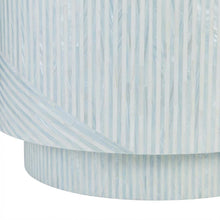 Blue wood coffee table with smooth surface and contemporary design