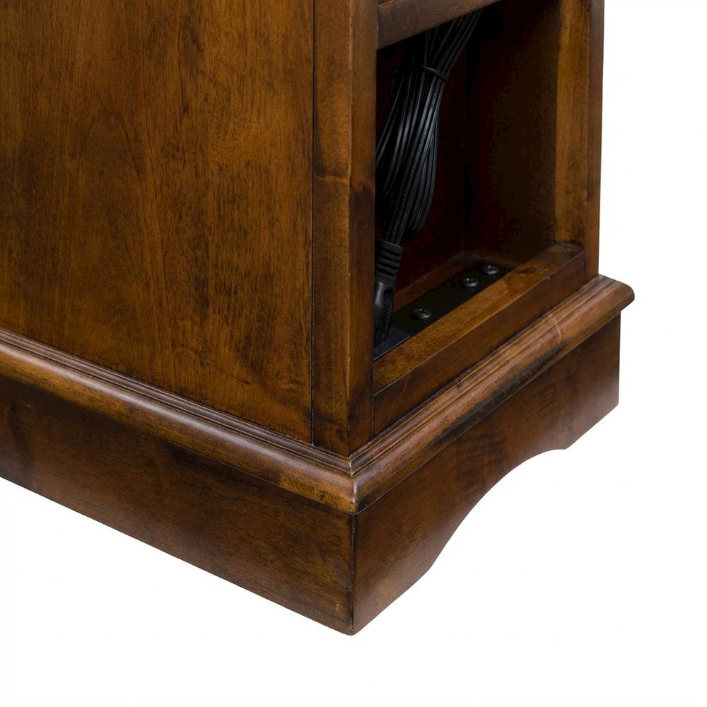 Hazelnut Accent Table with Stylish Surface and Compact Design